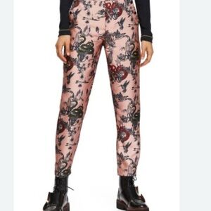 Scotch & Soda Pink Floral Cropped Pants